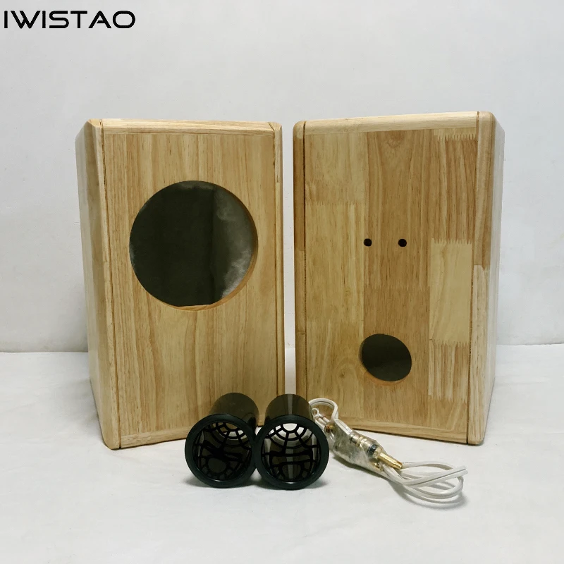 IWISTAO HIFI Scaffale da 6,5 pollici Scaffale per altoparlanti vuoto in legno massello Gamma completa 1 paio stile italiano invertito da 16,5 litri per amplificatore valvolare