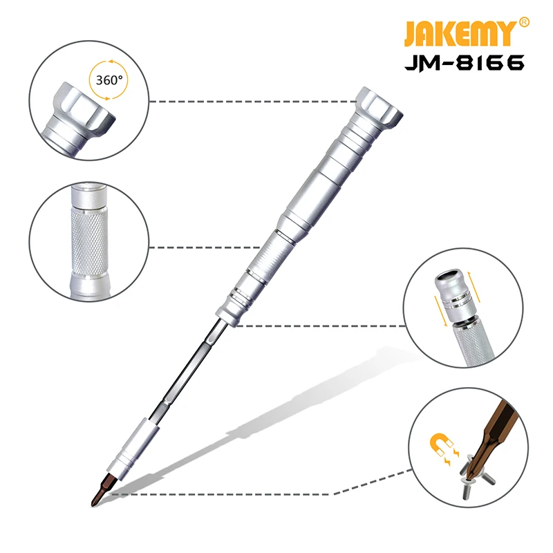 JAKEMY JM-8166 61-IN-1 Magnetic Screwdriver Set Precision Phillips Torx Screw Driver Bits for Phone PC Glasses Repair Hand Tools