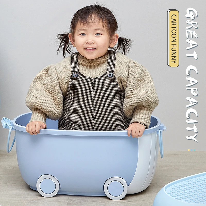 Au Cat Cute Cartoon Design Movable Plastic Toy Storage Boxes & Bins