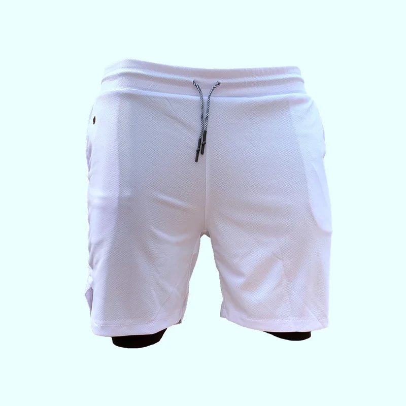 n men's running headphones shorts two-in-one quick-dry pants sports leisure fitness hot