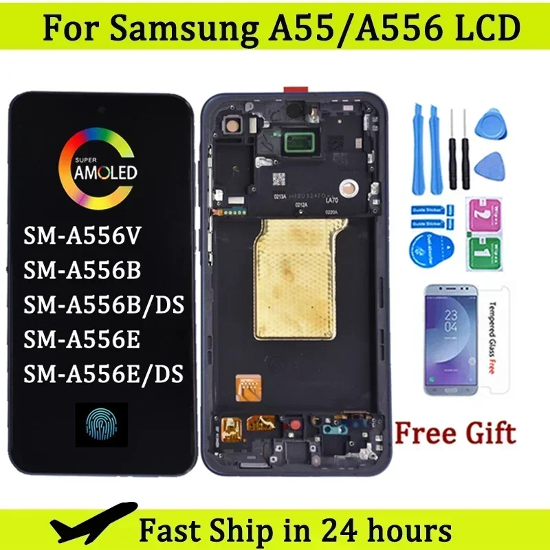 TFT oled For Samsung A55 A556U A556B A5560 A556E LCD Display Touch Screen with Frame For Samsung A55 5G LCD Screen