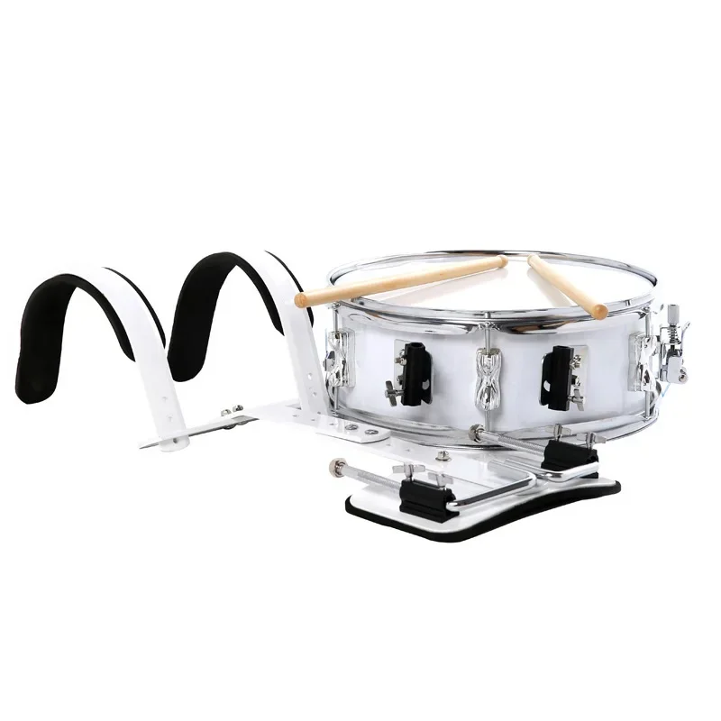 Wholesale high quality 13inch white backed snare drum instruments