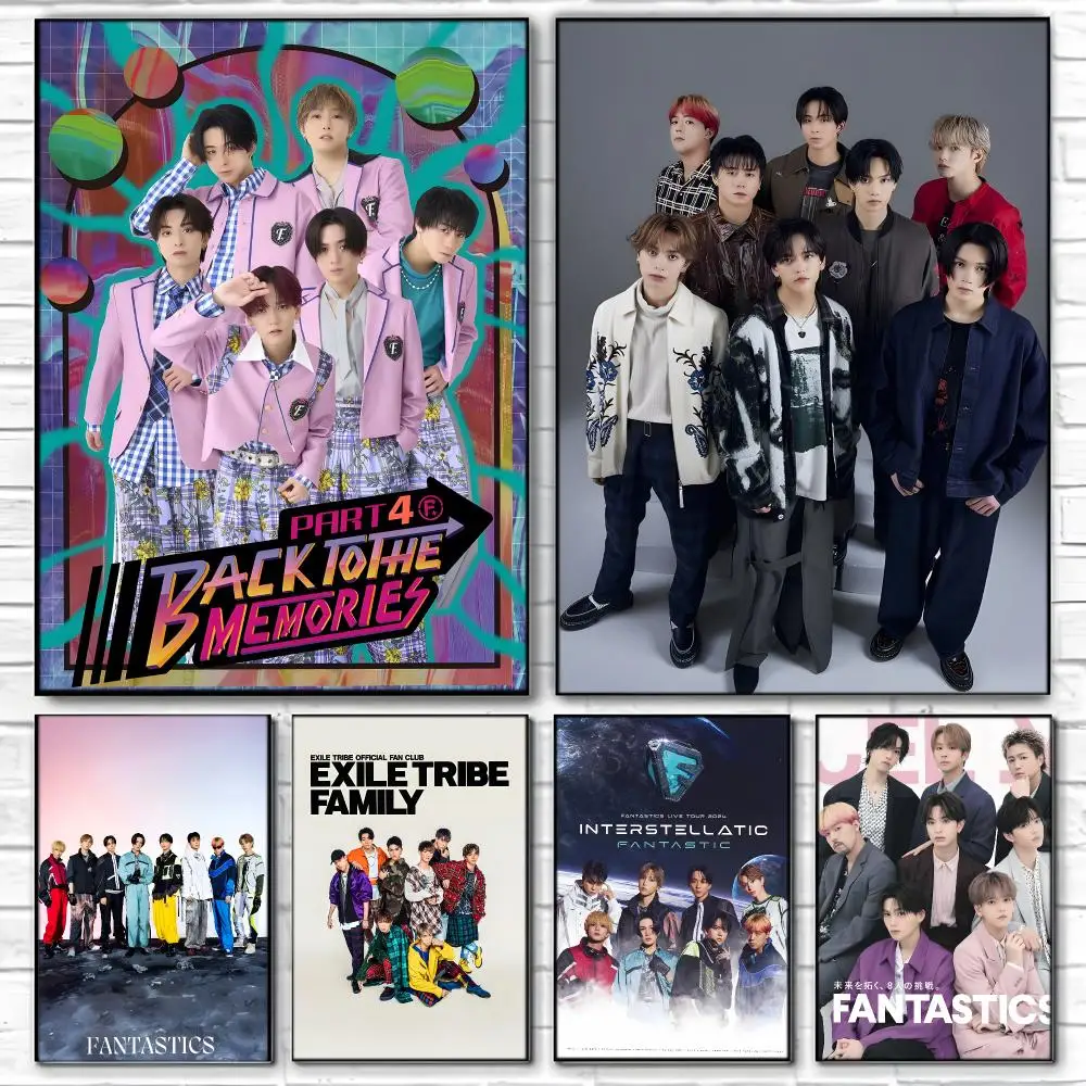 Boy Group F-FANTASTICS Poster  Self-adhesive Art Waterproof Paper Sticker Coffee House Bar Room Wall Decor