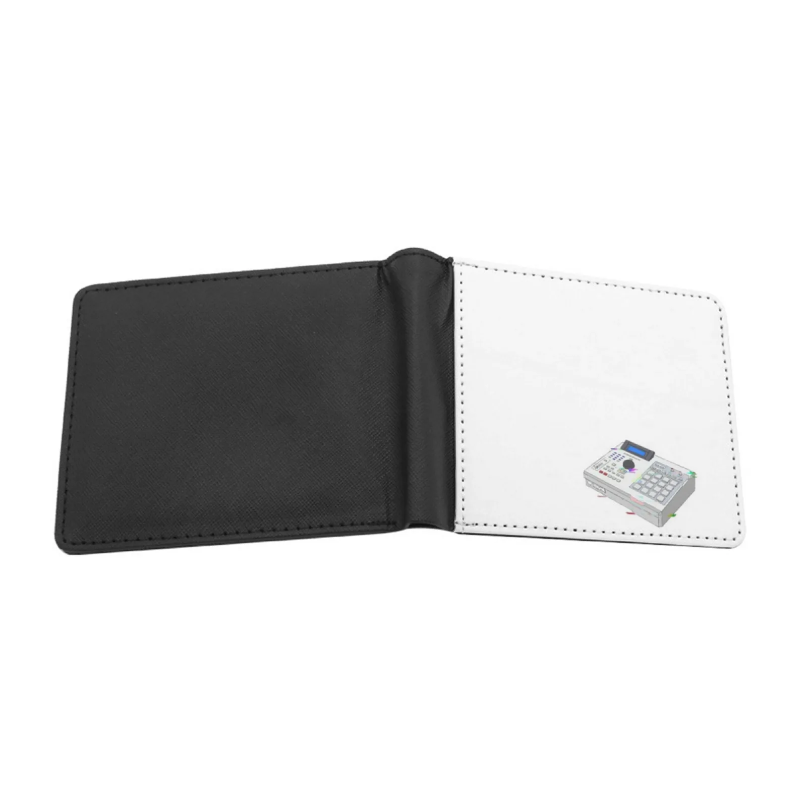 Glitched Classic Sampler Short Men's Wallets Credit Card Holder Retro Wallet Male Pu Leather Wallet Akai Mpc Sampler Electronic