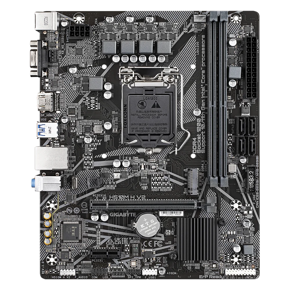 For GIGABYTE H510M H V2 Motherboard Q470 LGA 1200 DDR4 Micro ATX support i9-10900 11600 10400 10100 11700 cpu