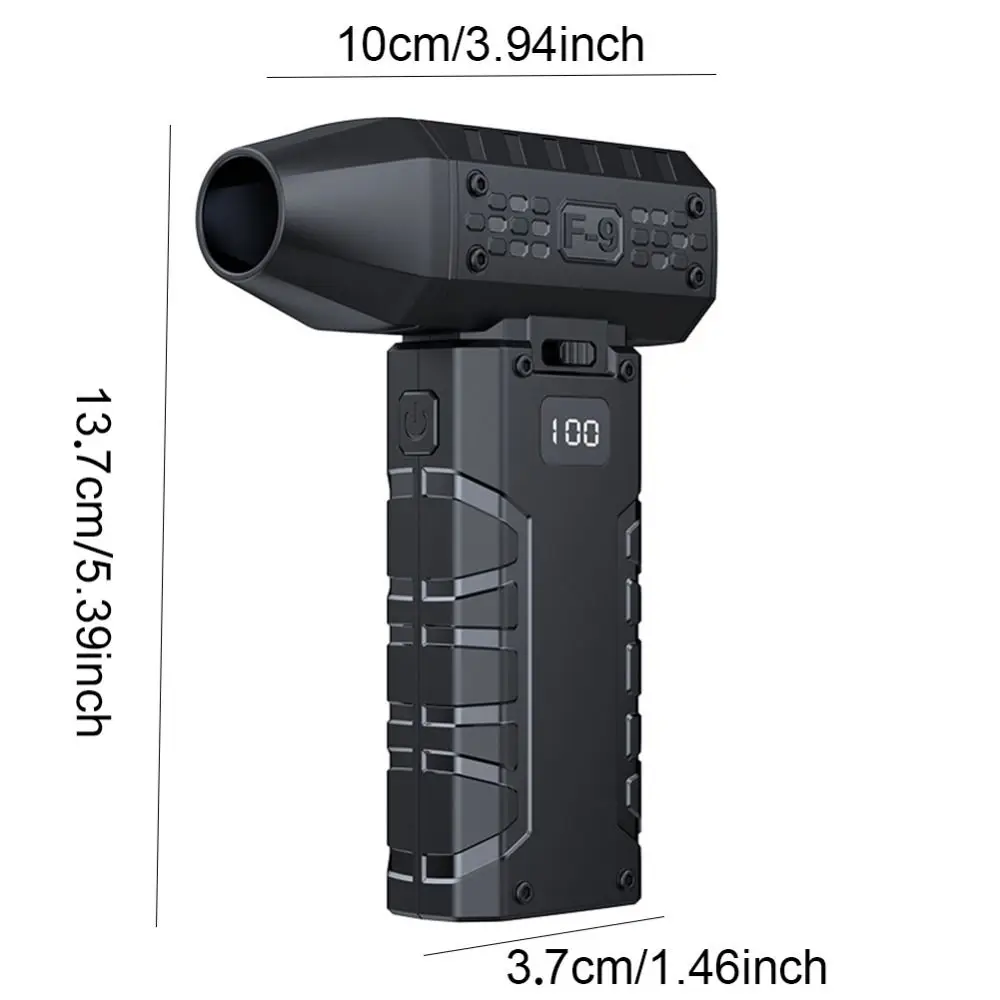 80000 RPM Handheld Violent Turbo Fan LED Display Lighting Lamp Powerful Dust Blower Powerful Airflow 100 Speed Adjustable