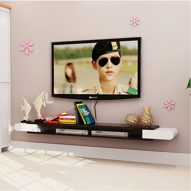 

TV Cabinet Set-Top Box Shelf Living Room TV Wall Background Wall Hanging Shelf