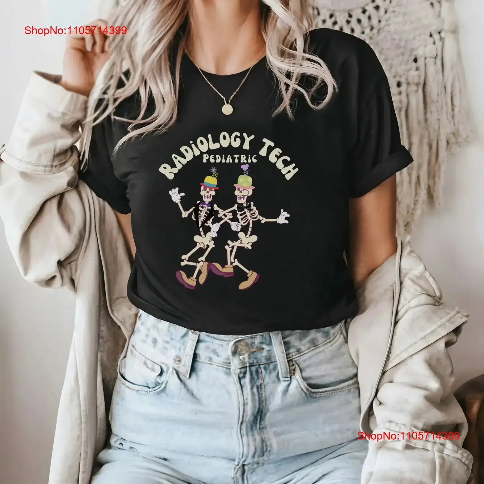 Radiologist T Shirt X ray Tech Skeleton Radiology Pediatric Rad Work TechnologisT Xray Woman vintage Washed