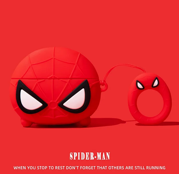 Para Airpods 4 Funda 2024, Spiderman Iron Man Funda protectora de silicona para auriculares para Airpods Pro 2 Funda/Airpods 3 2 1 Funda