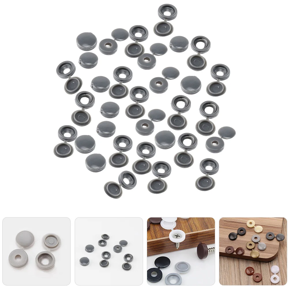 

120pcs Screw Caps Plastic Decorative Covers For Furniture Automotive Self-Tapping Easy Install Hole Protection Fasteners