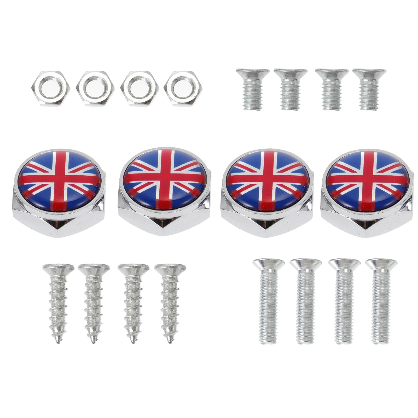 

4pcs License Plate Screws Aluminum Alloy Frame Bolts for Car Motorcycle Durable Replacement Hardware