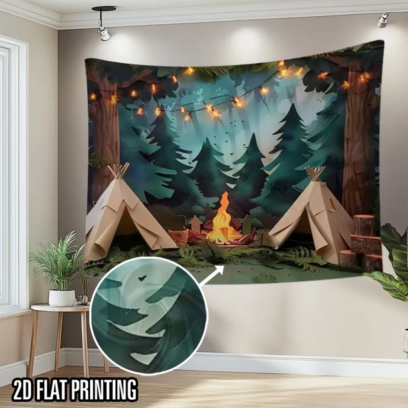 VIKAMA Hawaiian Tapestry, Beach Photo Booth Backdrop & Tropical Party Decor,Luau Wall Hanging for Camping