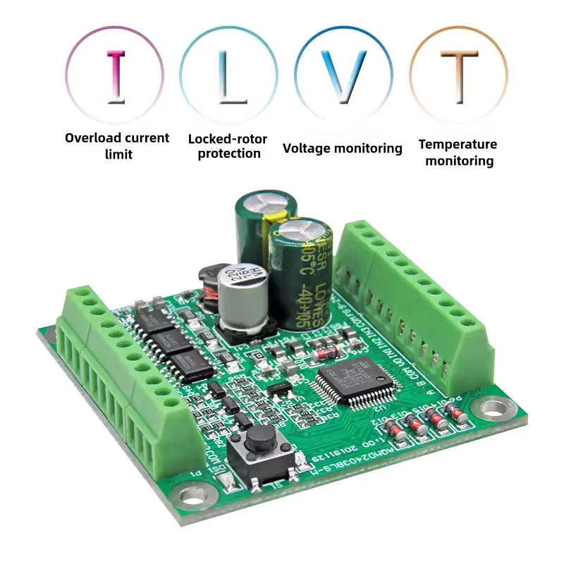 Controlador de motor de CC de 12/24V, 31/8A, controlador de servomotor de tres bucles cerrados con codificador PID FOC, controlador de motor de onda sinusoidal