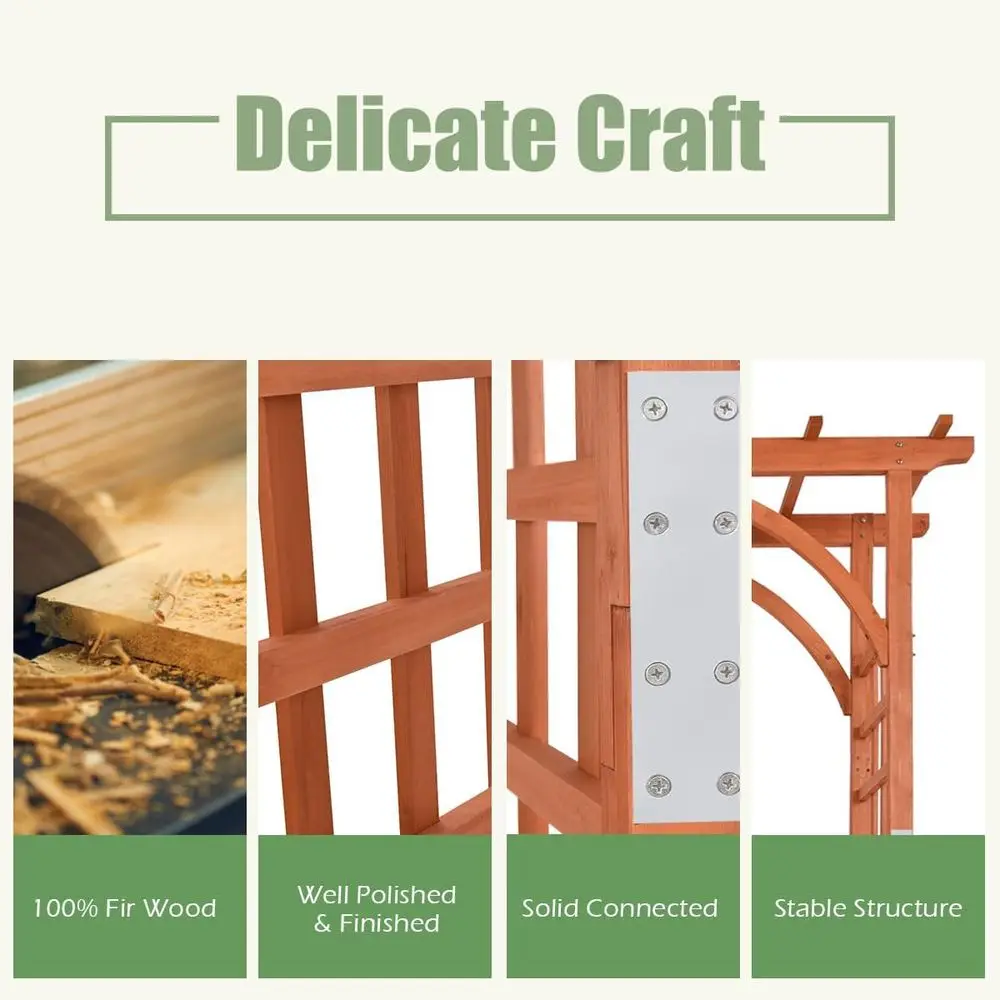 85 Outdoor Garden Archway with Lattice Trellis for Climbing Plants, Perfect for Weddings and Backyard Decorations