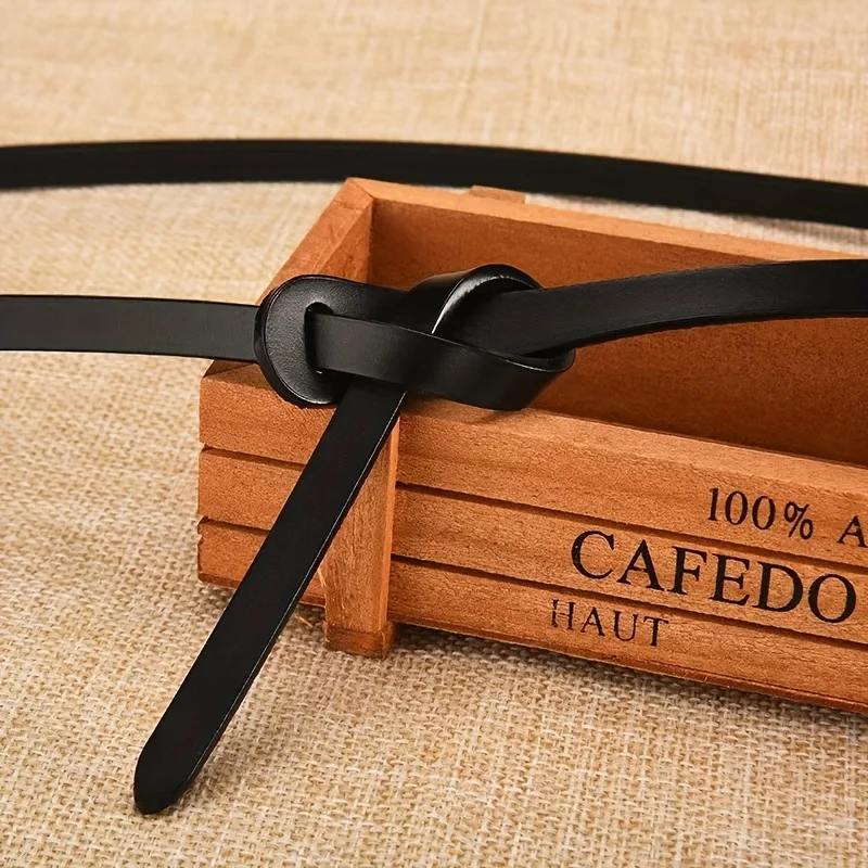 여성용 한국 스타일 얇은 벨트, 패션 매듭 스트랩, 드레스 청바지 여성 액세서리용 조절 가능한 허리띠 벨트