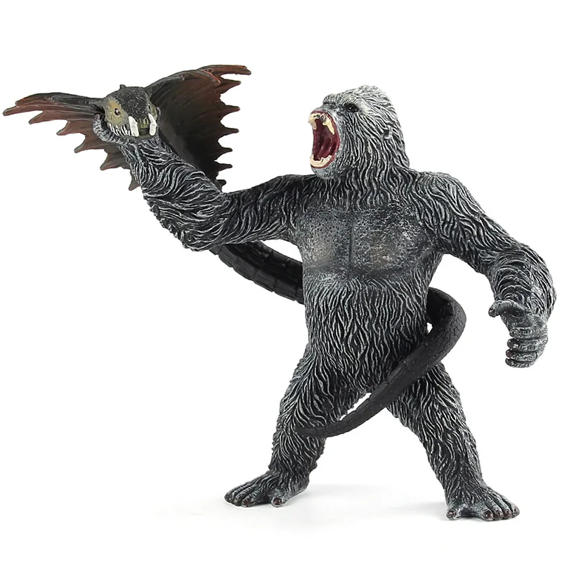 Simulation Large Size Chimpanzee vs Snake Showdown Solid Static Animal Model Removable Decoration Ornaments PVC Material Models