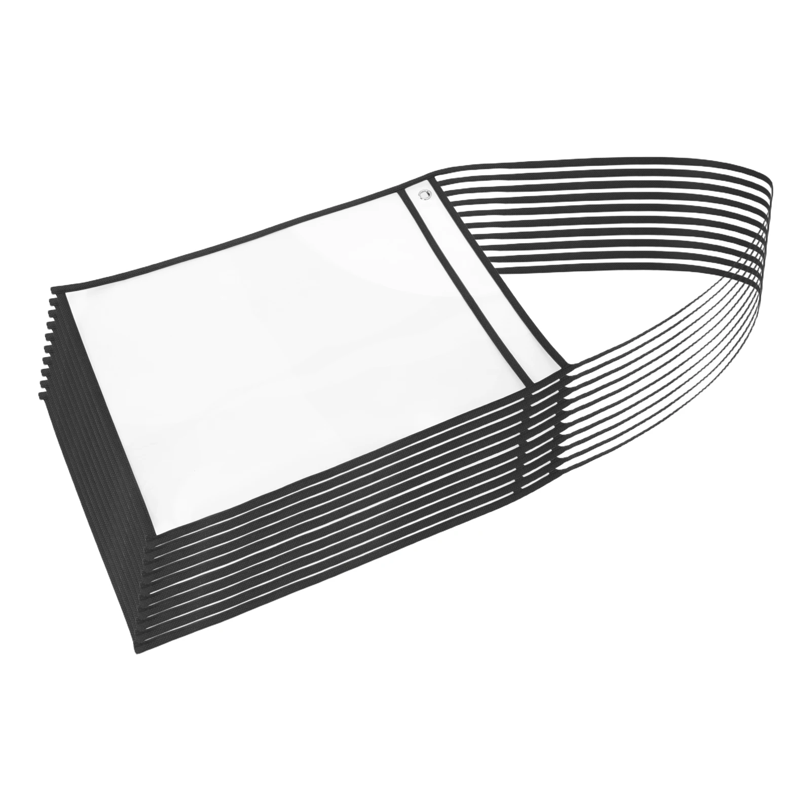 

10pcs Hanging Ticket Holders Reusable Plastic Document Organizer File Sleeve Panel Rack Pocket For Job Order Work Repair Sheet