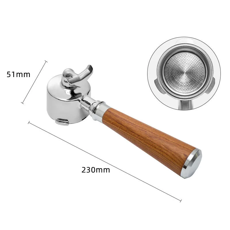 YUAN-ECT 51 mm Kaffee-Siebträger mit doppeltem Auslauf und 1 2 Tassen Korb für Delonghi ECO680 ECO685 Kaffeemaschine 7