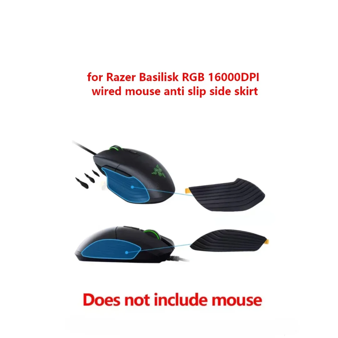 Suitable for repairing replacing the original anti slip side skirt for Razer Basilisk RGB 16000DPI wired mouse with spare parts