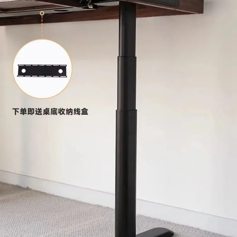 Black walnut, electric lifting table, solid wood automatic lifting desk