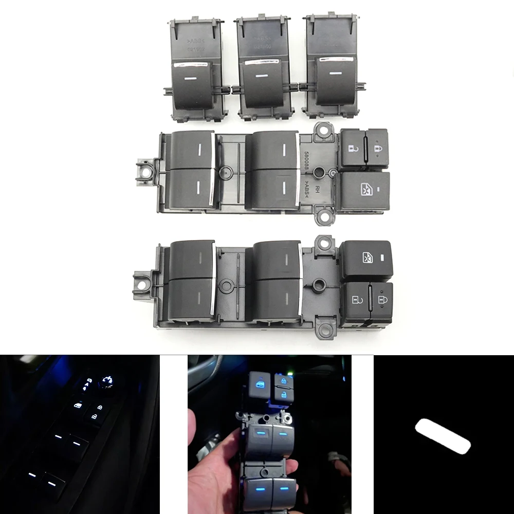 

LED Backlight Power Window Glass Lifter Control Button Switch For Toyota RAV4 Sienna Camry CHR Highlander Corolla Yaris Cross