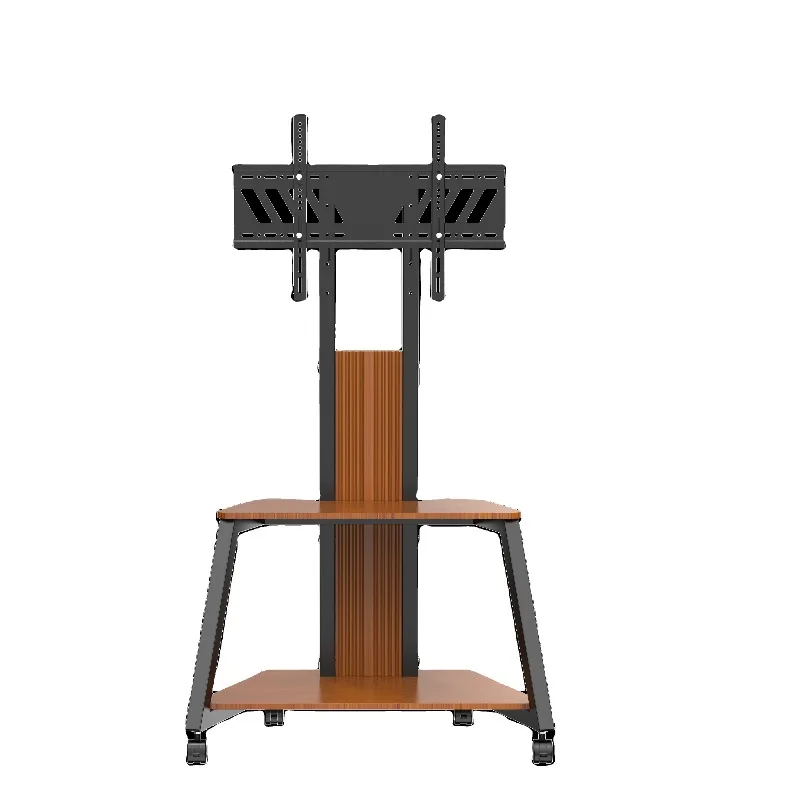 2026 40-92 Inch Floor Mount Mobile Metal Iron TV Stand With Wheels Movable LCD Plasma Mobile TV Cart Trolley