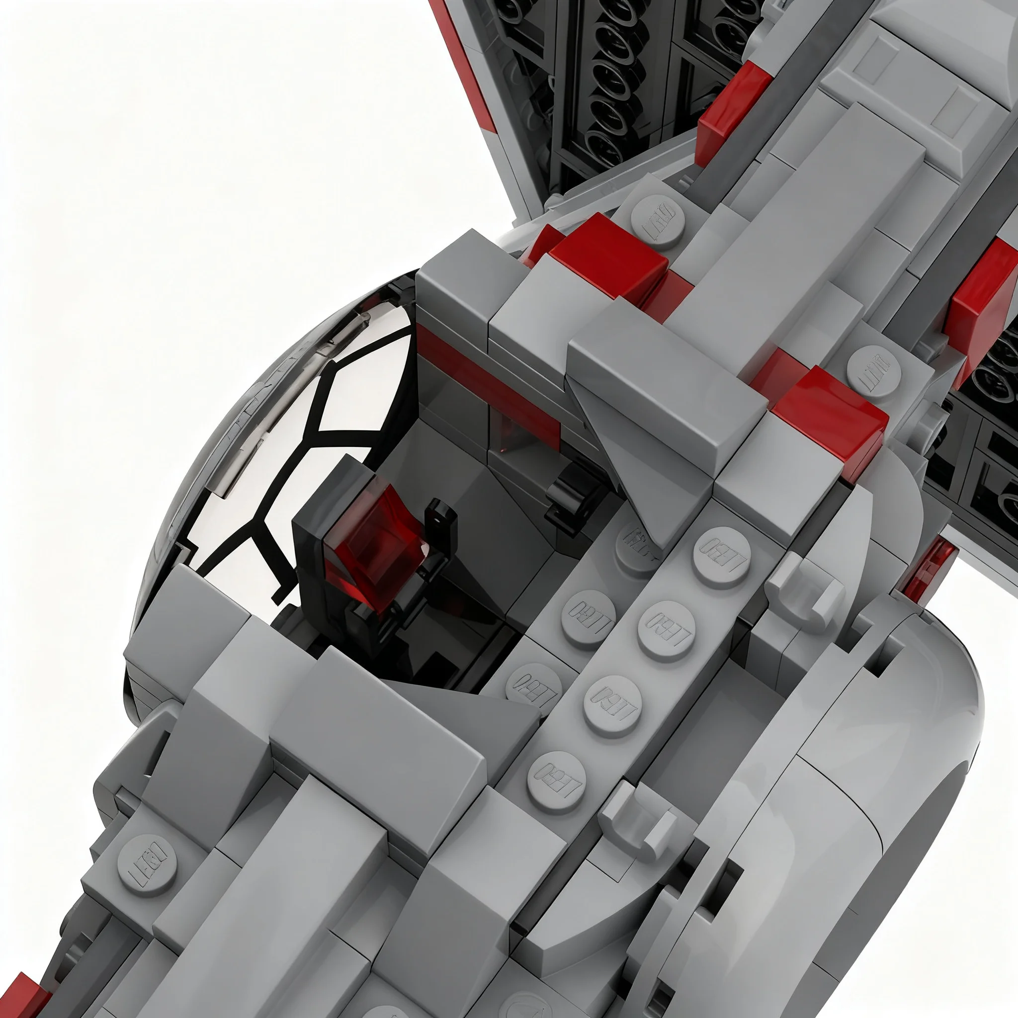 682pcs MOC Star Battle Gable Karius Modified TIE LN Model Building Blocks Architecture Brick Birthday 3D Assemble Collection