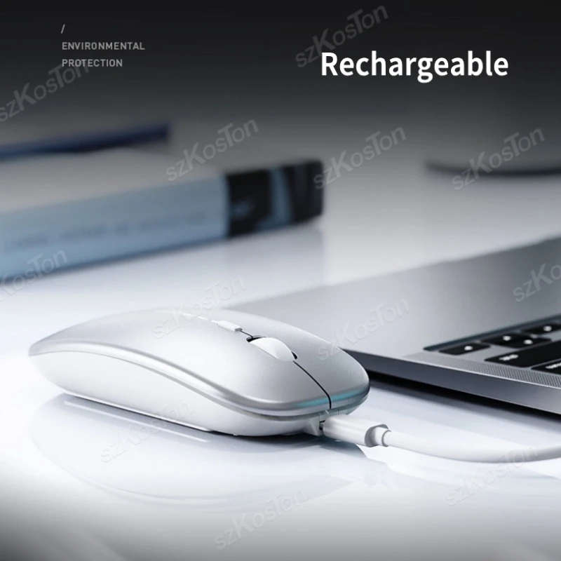 充電式ワイヤレスBluetoothマウス,人間工学に基づいたミニUSBデバイス,2.4GHz,サイレント,Macbook,光学式,ラップトップ,PC