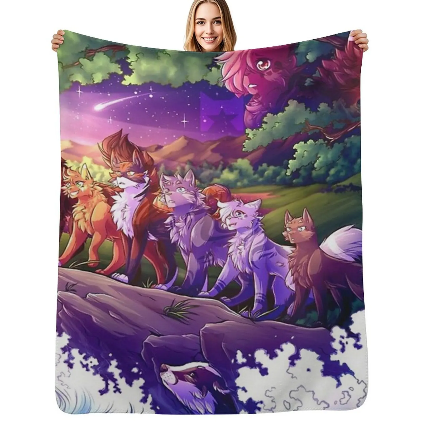 Warriors Series Two Throw Blanket Reusable Durable Soft Blanket for All Seasons