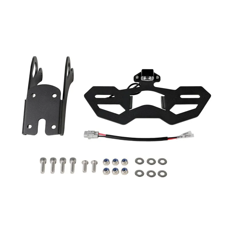 Motorcycle License Plate Holder For Kawasaki Ninja ZX-6R ZX636 2024-2025 Tail Tidy Frame Fender Eliminator LED Light