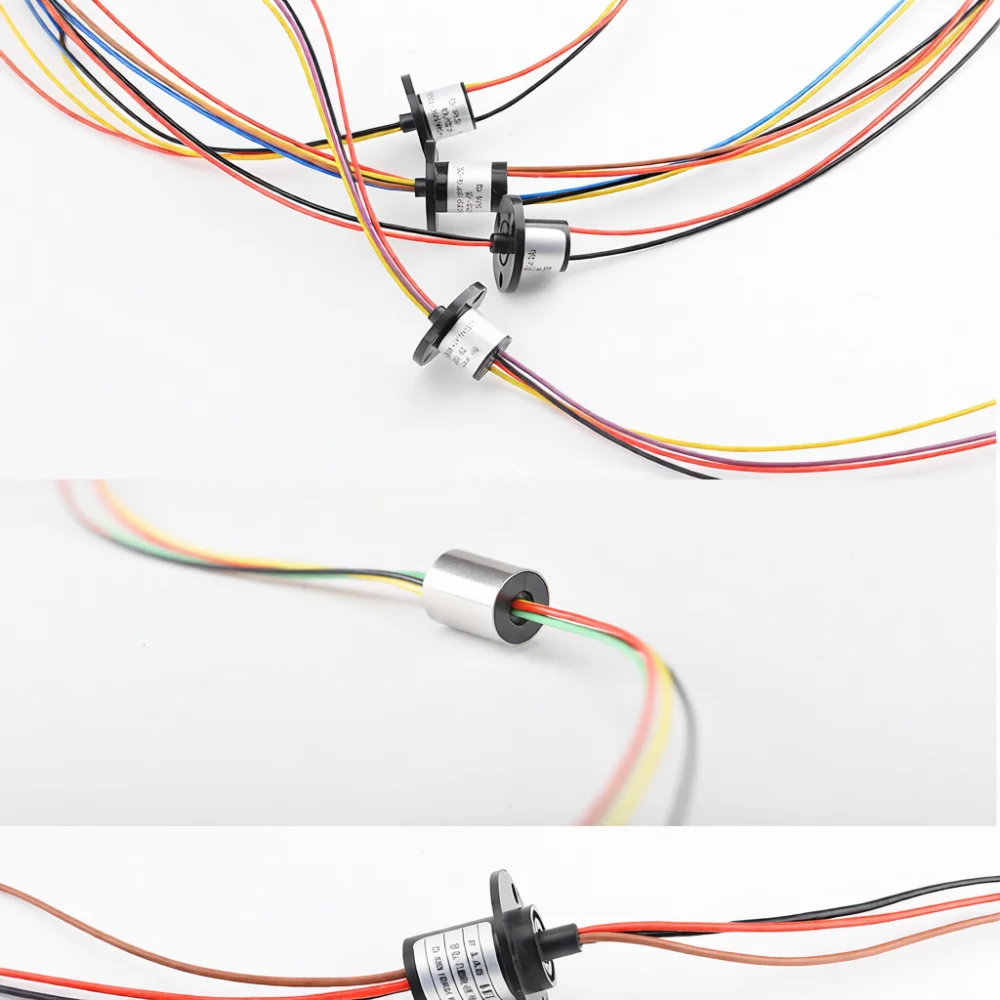 Rotary Slip Ring Capsule Connector For Fulangshi 360 Degree Spinning Industrial Appliance Stable Brush Electrical Power Joint