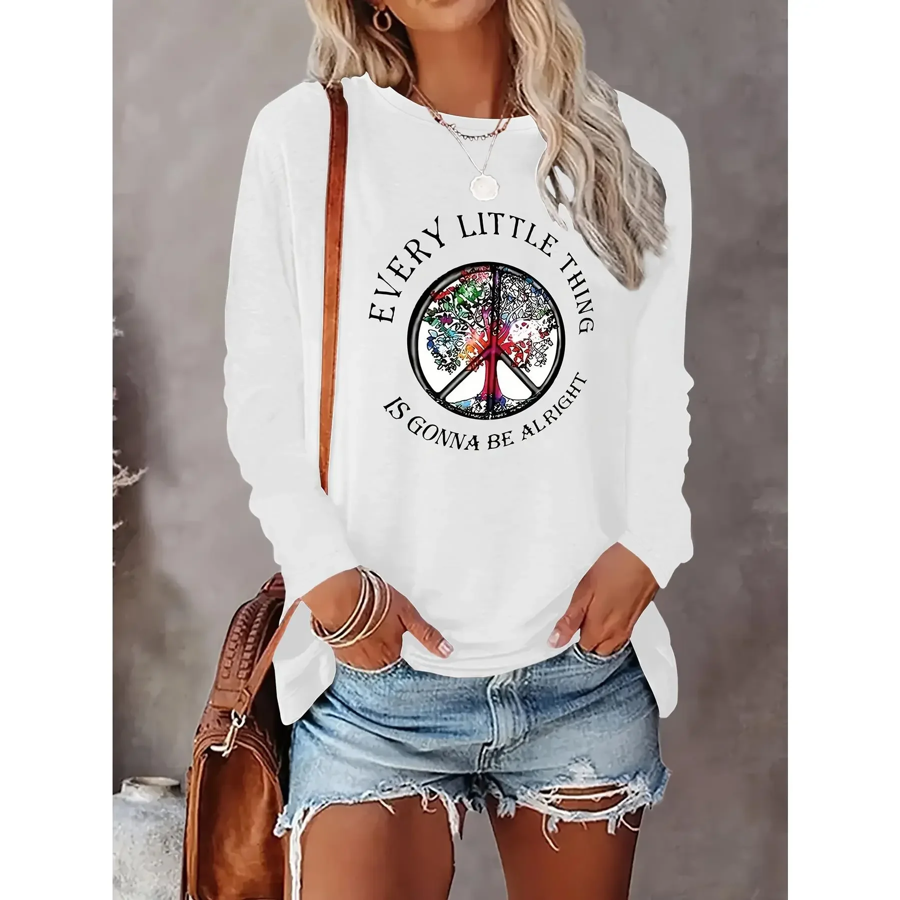 Women's Oversized Plus Size Soft Loose Fit Cotton T-Shirt - 