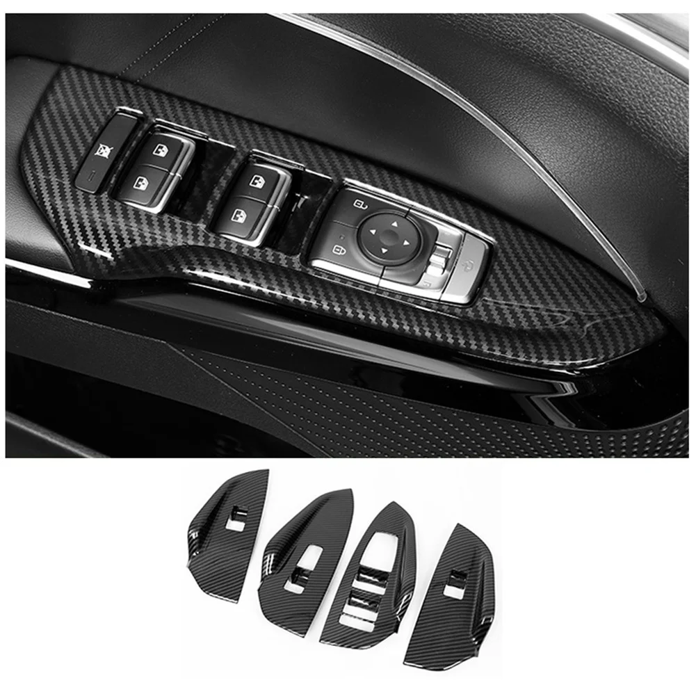 

For Kia K5 Optima 2020 2021 2022 Car Door Armrest Panel Window Lift Switch Button Cover Trim Decor Frame Accessories, B jasmine