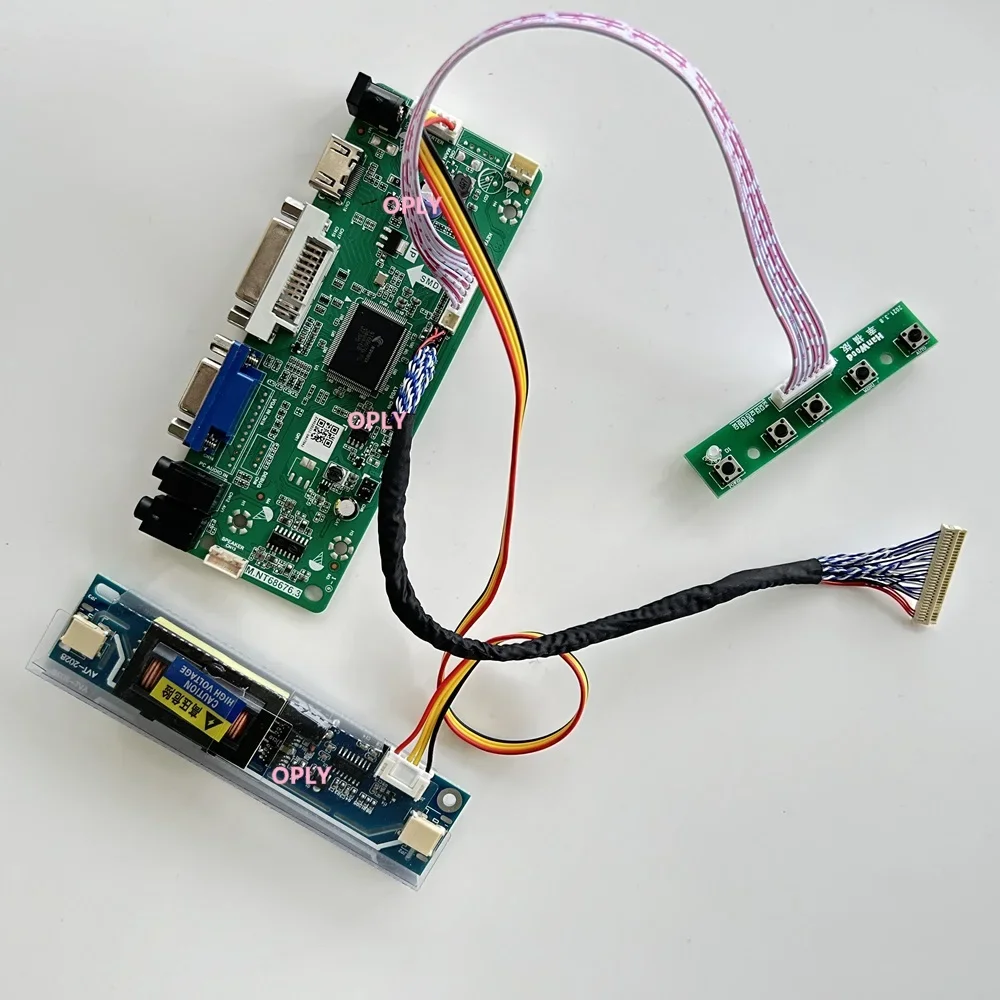 VGA DVI Controller board HDMI-compatible  for MT185GW01 V1 MT185GW01 1366X768 LCD panel screen monitor display DIY 18.5