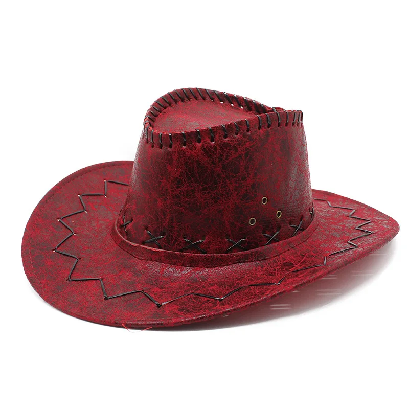 Crack Western Cowboy Hat Outdoor Travel Beach Hat Cross Border Knight S Cap Stage Shooting Props Hat