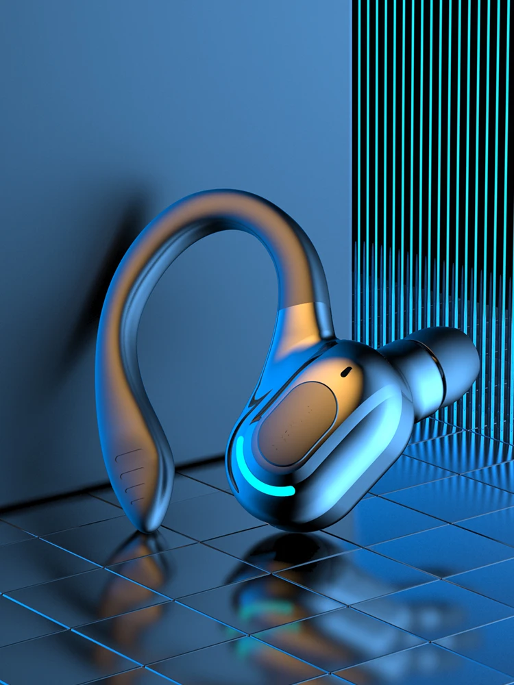 Écouteurs sans fil Bluetooth 5.2, étanches, avec micro, Mini crochets d'oreille, oreillettes de musique stéréo HiFi pour téléphone