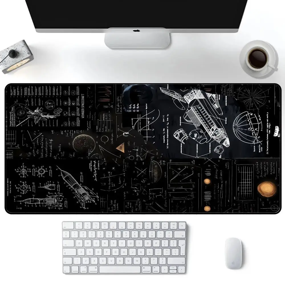 Oversized personalized gaming computer keyboard pad for office use with locked edge mouse pad