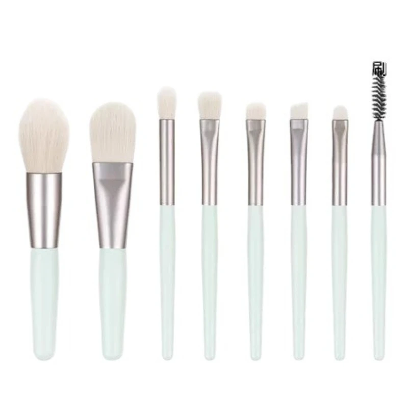 8Pcs Makeup Brush Suit Soft Hair Face Powder Highlight Foundation Powder Eyeshadow Kabuki Blending Make Up Brushes Beauty Tools
