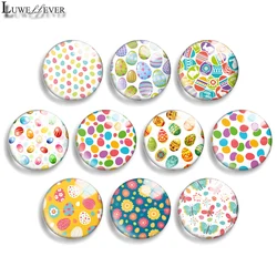 12mm 10mm 20mm 25mm 30mm 40mm 791 Easter Egg Mix Round Glass Cabochon Jewelry Finding 18mm Snap Button Charm Bracelet