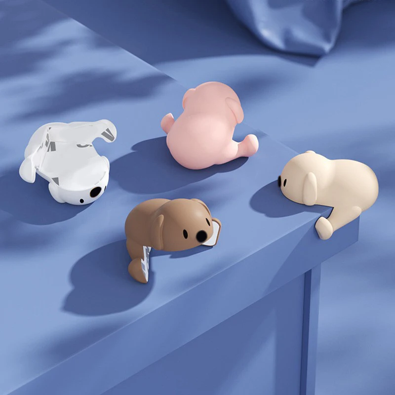 Cartoon Puppy Table Corner Protector, Safe Soft Silicone Protection, Edge Cover para Móveis, Kids Security, Baby Security, 1 Pc, 2Pcs