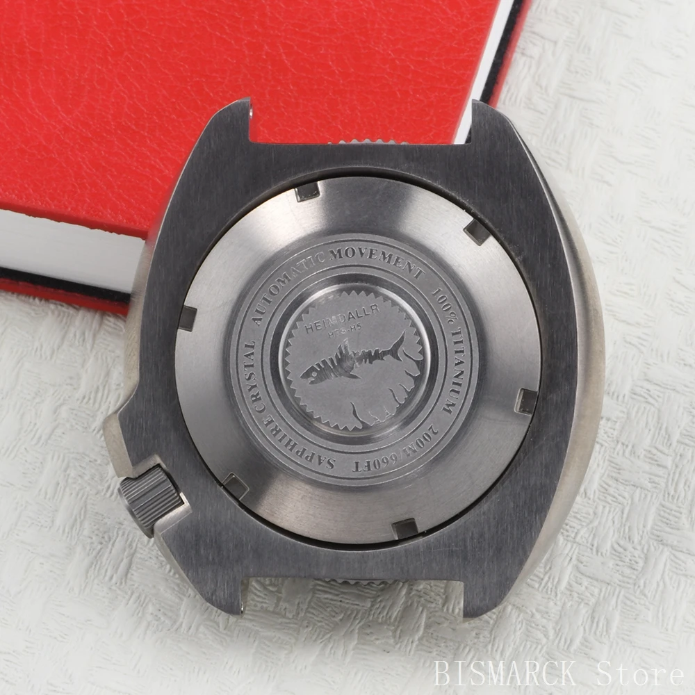 HEIMDALLR Titanium 6105 Case Suitable for 4.2 o'clock Position Crown NH35/36 Movement 20 Bar Waterproof Ultra Lightweight Case