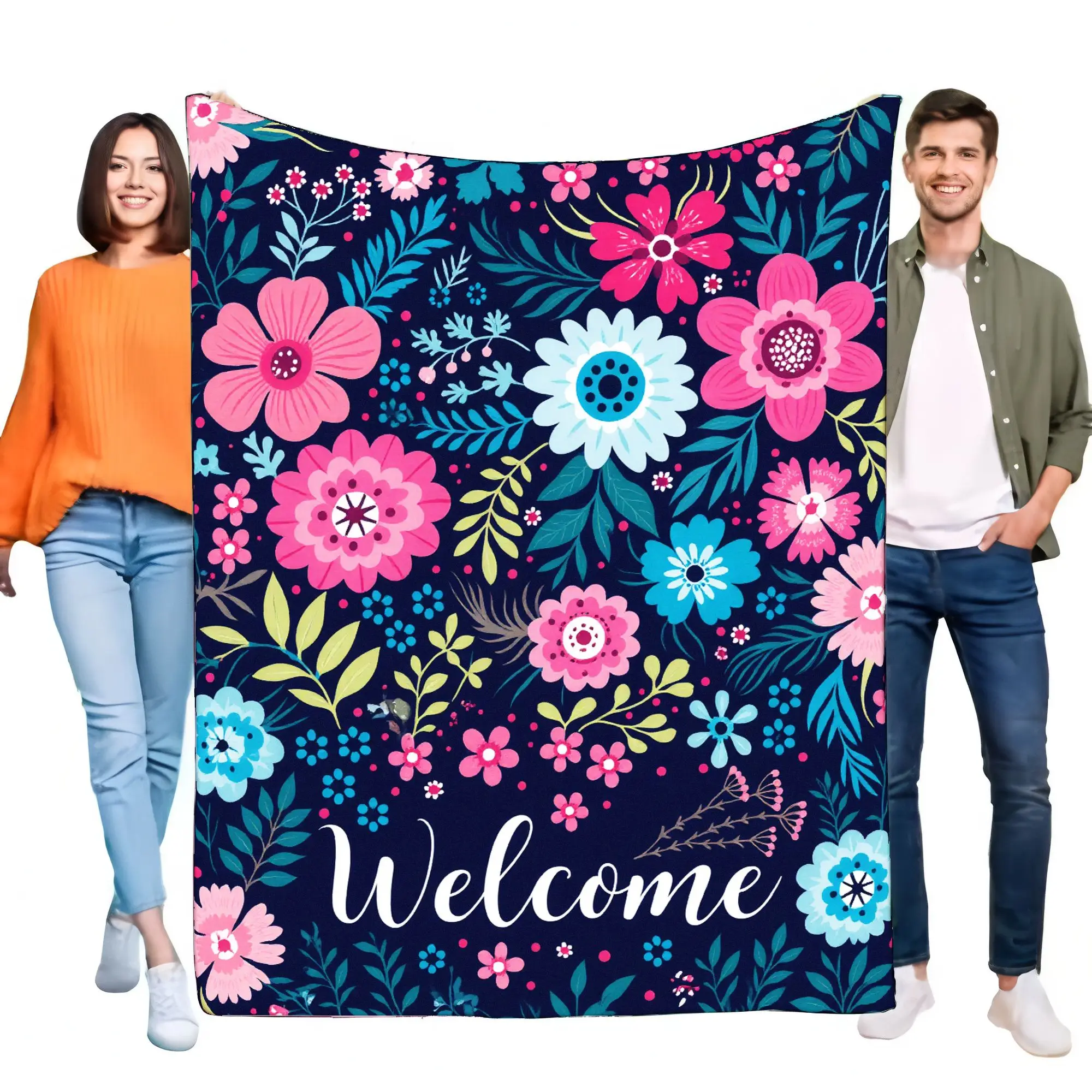 Welcome Floral Blan… - image