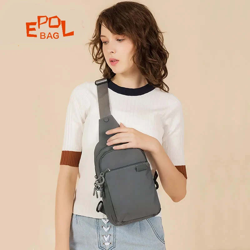 

Epol Women's Waist Bags Large Nylon Waterproof Crossbody Bags 2025 Trend High Quality Fashion Sports Fanny Packs Ladies 2802-05