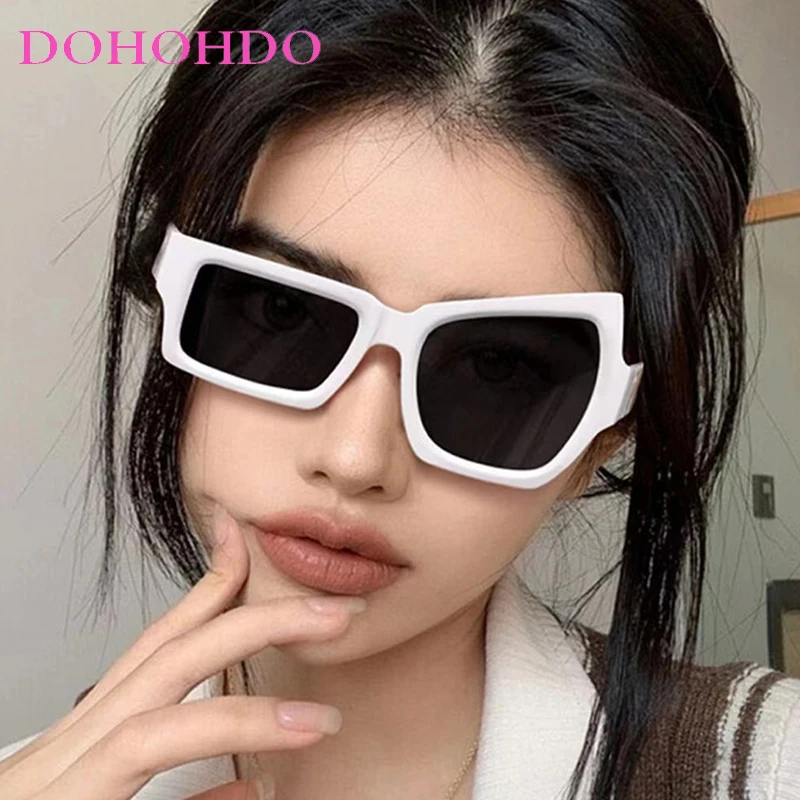 

Fashion Irregular Square Sunglasses New Man Fashion Brand Designer Personality Sun Glasses Male White Black Mirror Oculos De Sol