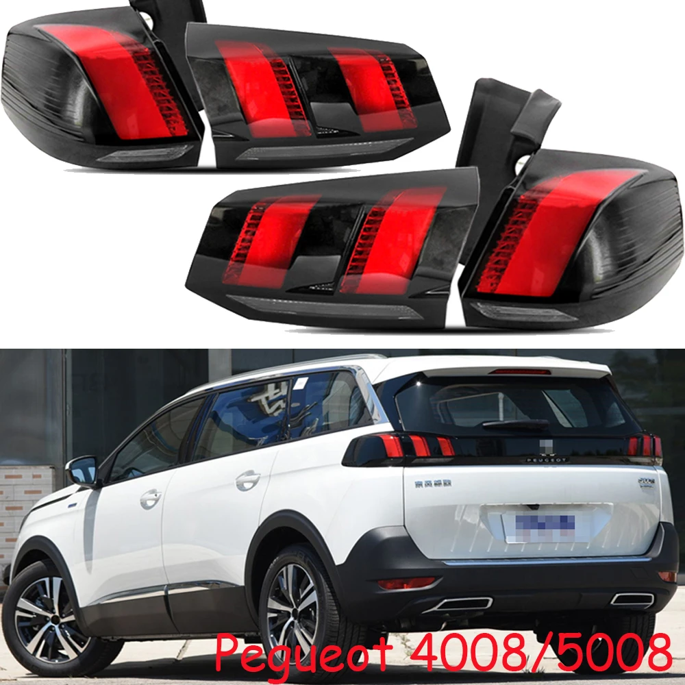 1pcs car bumper tail light for Peugeot 4008 5008 taillight 2017~2019y for Peugeot4008 Taillamp for Peugeot 5008 fog lamp