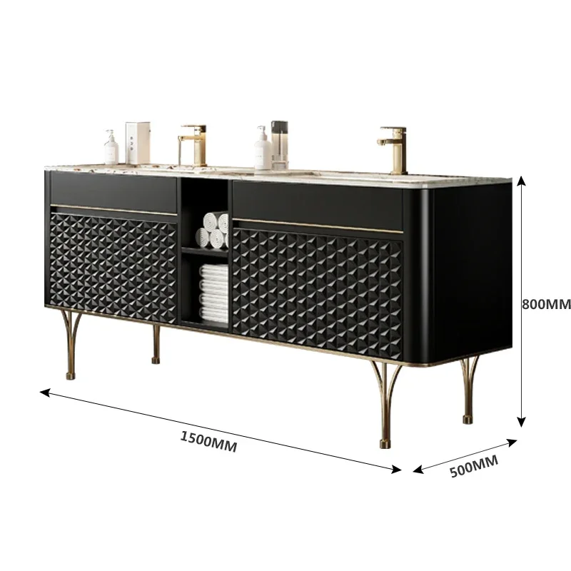 Luxury Vanity Bathroom Cabinet Organizer Storage Space Saving Bathroom Cabinet Drawers Sink Armoire Salle De Bain Home Furniture