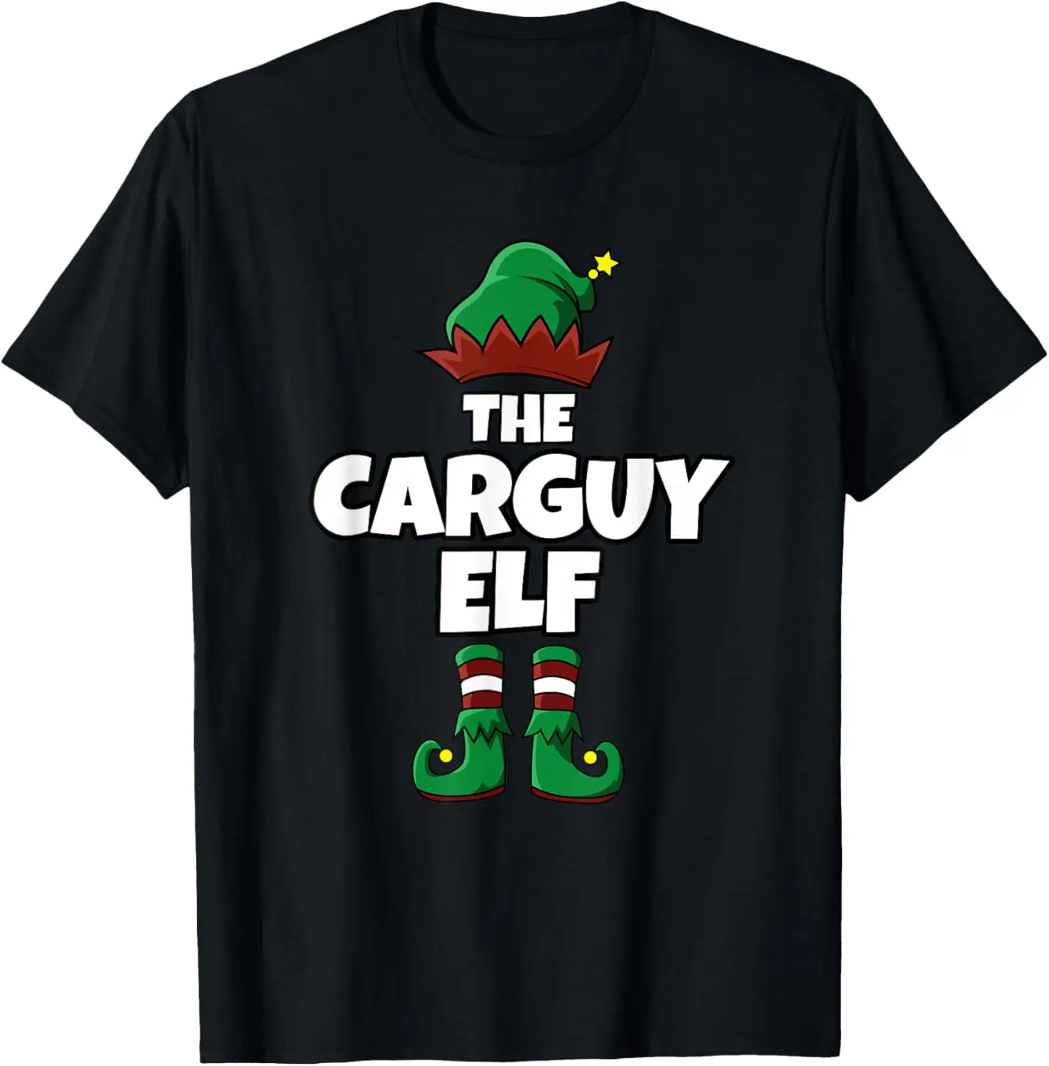 Funny Car Guy Gift - Carguy Elf Christmas Party Pajama T-Shirt