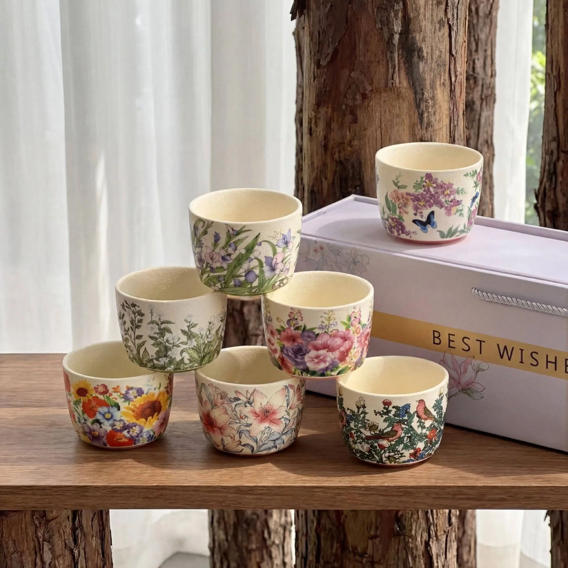 Middle Ancient Style Souvenirs with High Aesthetic Value Retro Ceramic Tea Cups Household Mugs Coffee Cups Chinese tea cup