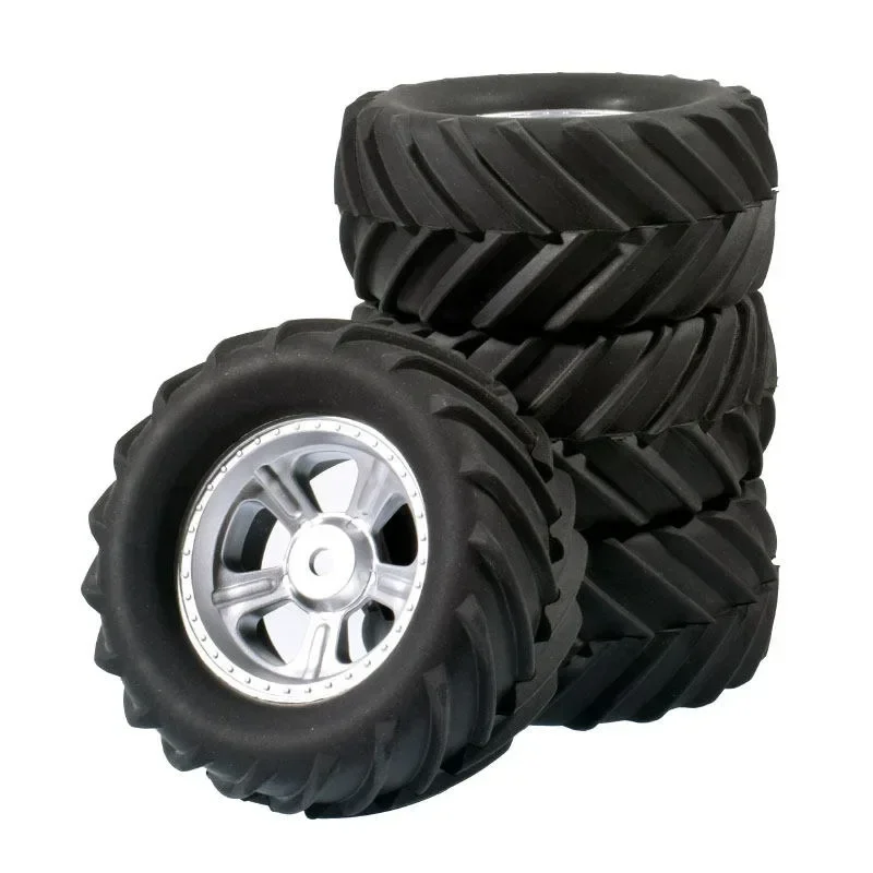 4Pcs Snow Sand Tires Tyre Wheel for Wltoys 144001 124018 124016 124017 144010 124019 H16P H16E 1/14 1/16 1/18 RC Off-road Car view 6