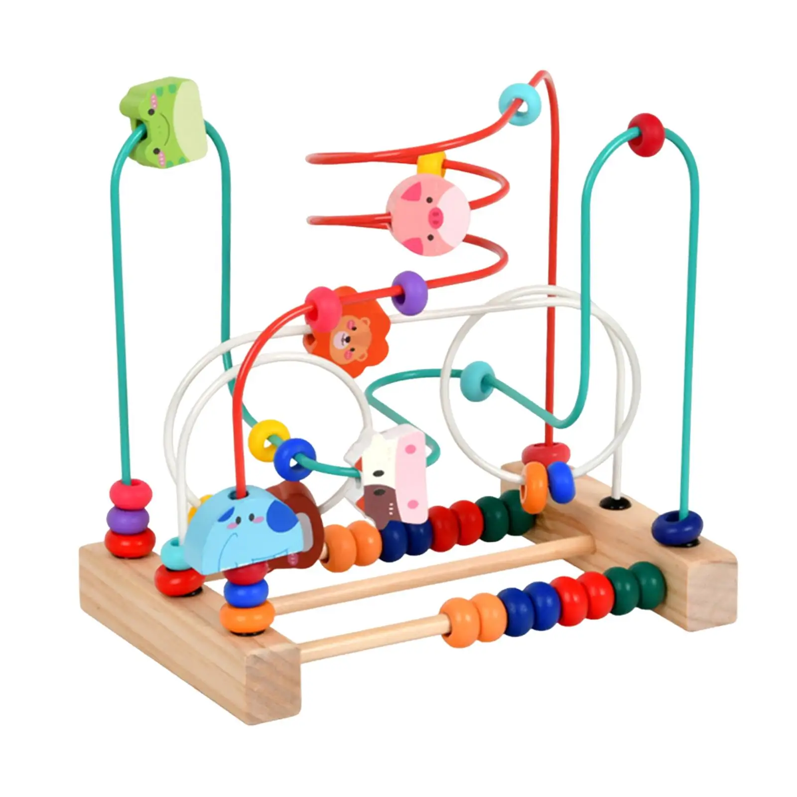 Bead Maze Toy Sensory Skills L Interactive Preschool Colorful Roller Coaster